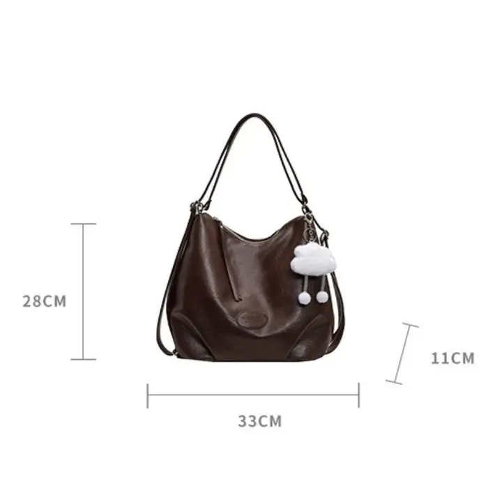 Grande capacité banlieue Vintage décontracté rue Sle unique épaule femmes sac fourre-tout voyage Bapa doux sacs à main