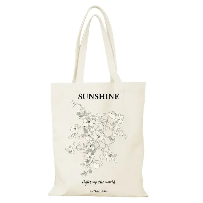 Sac personnalisé mode fleurs tissu sacs pliant sac à provisions sacs à main femmes sac à main fourre