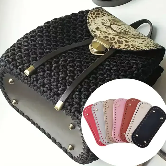 1/3 pièces 21.5x10cm fond Long pour sac tricoté sac en cuir PU Base