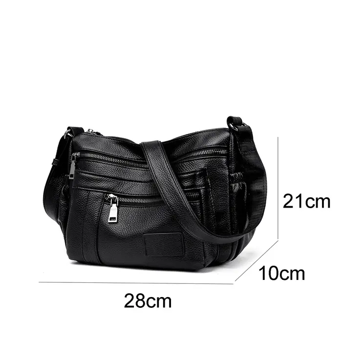Sac à main pour femme en cuir véritable de haute qualité avec bandoulière amovible, sac bandoulière 