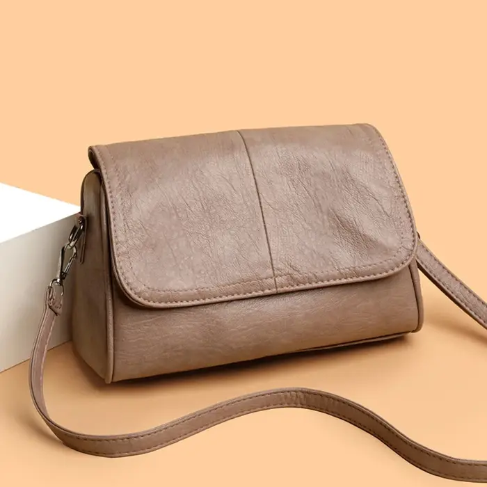 Sac à bandoulière rétro en cuir ciré à l'huile