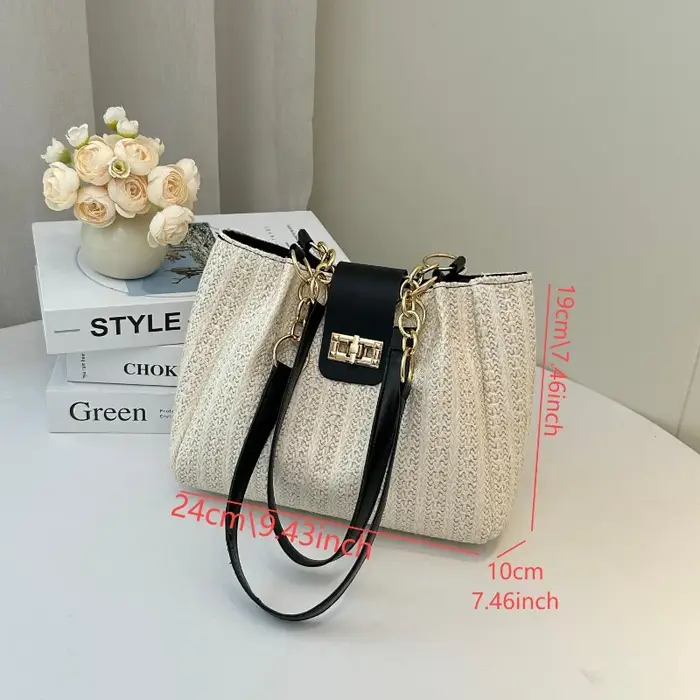Nouveau Mori mode femmes sac à main rétro tissé sac fourre-tout simple grande capacité épaule sac