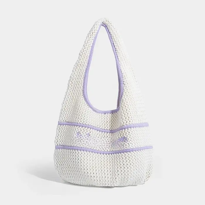 Nouveau sac tissé décontracté et polyvalent été 2026, sac à bandoulière tendance, sac fourre-tout, s