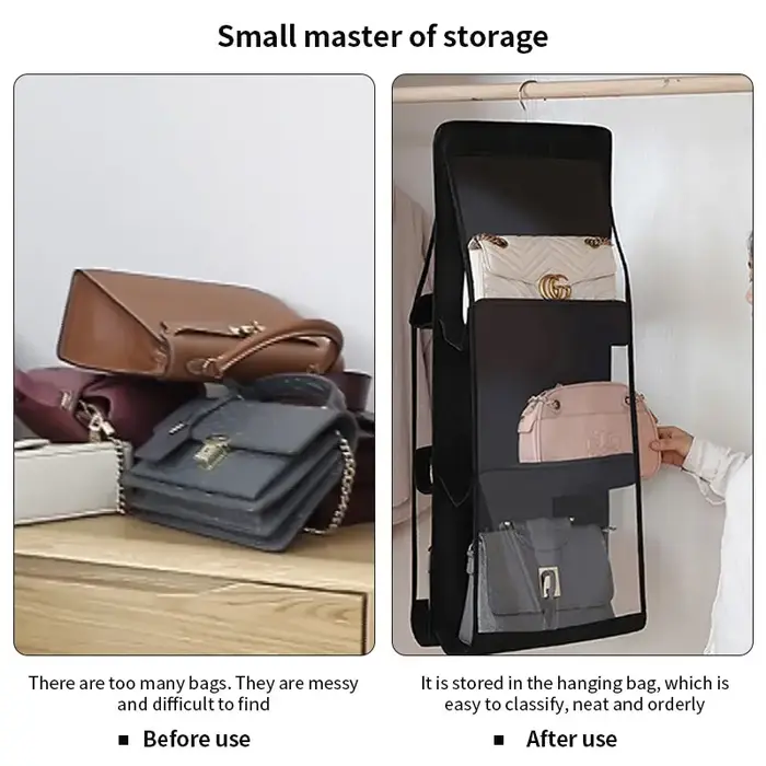 Sac à main noir pliable Oxford grill