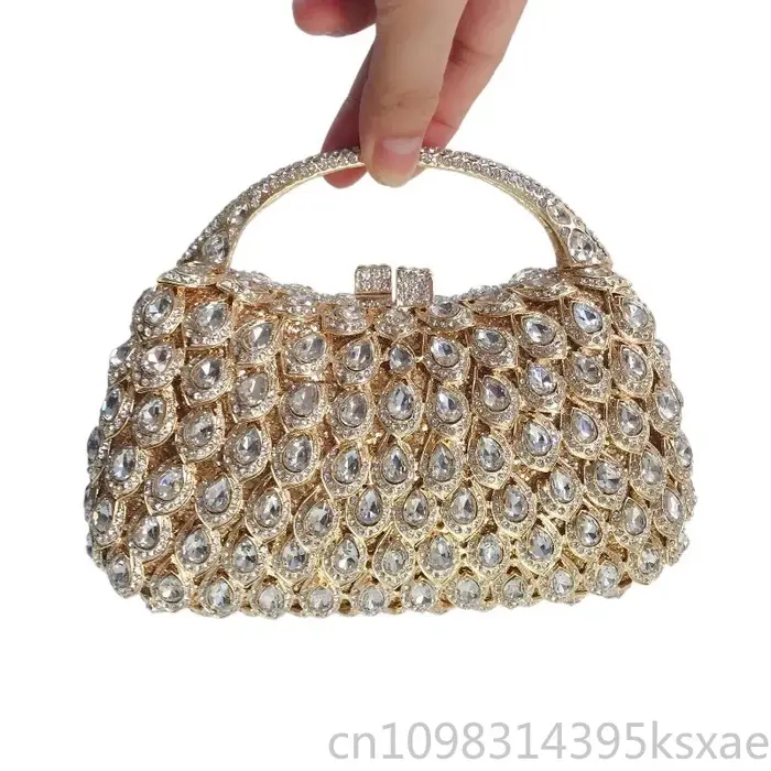 Pochette de soirée pour femme avec cristaux