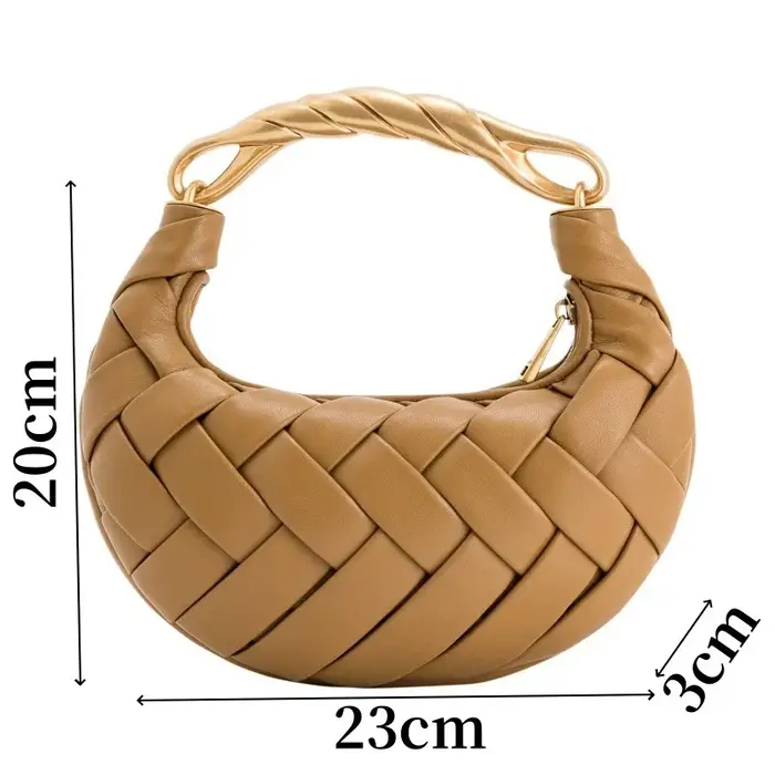 Sac à bandoulière tissé pour boulettes, sac à main de luxe tissé à la main, petit sac à main de styl