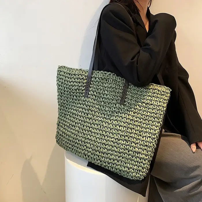 Sac à main d'été en rotin pour femmes