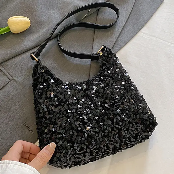 Sac Hobo décoré de paillettes pour femmes