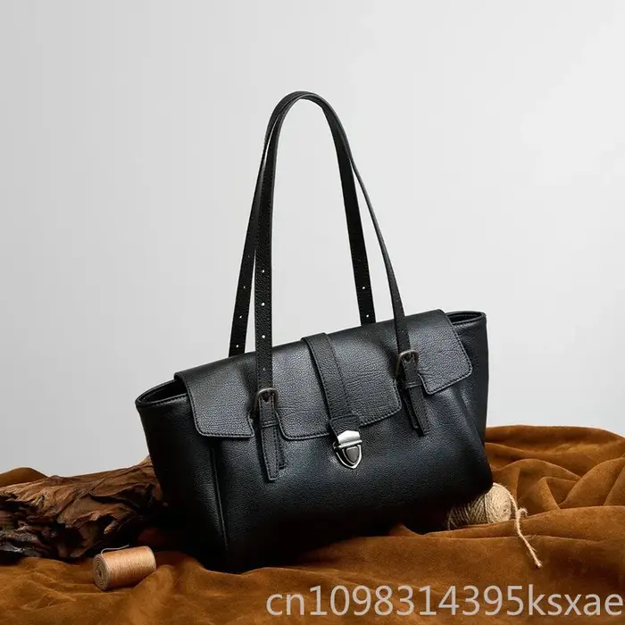 Sac fourre-tout en cuir véritable pour femme