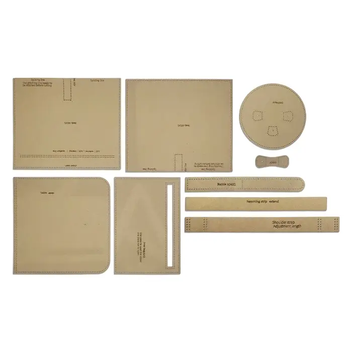 YOMDID Kit de 9 pièces pour la fabrication de sacs cylindriques en cuir faits main, gabarit en papie