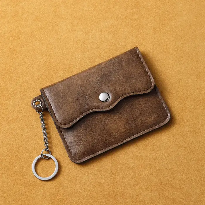 Porte-cartes portable en cuir de vache pour hommes et femmes, porte-monnaie, porte-cartes de crédit 