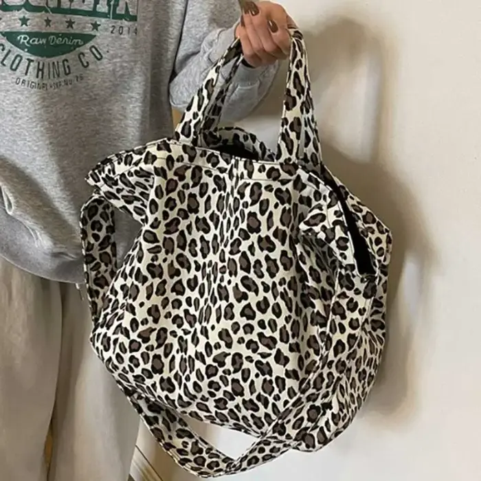 Léopard Design 2024 mode coréenne grands sacs à bandoulière pour femmes voyage sac à main dame Shopper Shopping sac