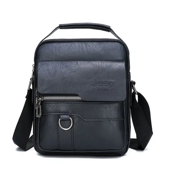 Sacs à bandoulière pour hommes de marque JEEP, sac à bandoulière en cuir pu marron noir, sac d'affai