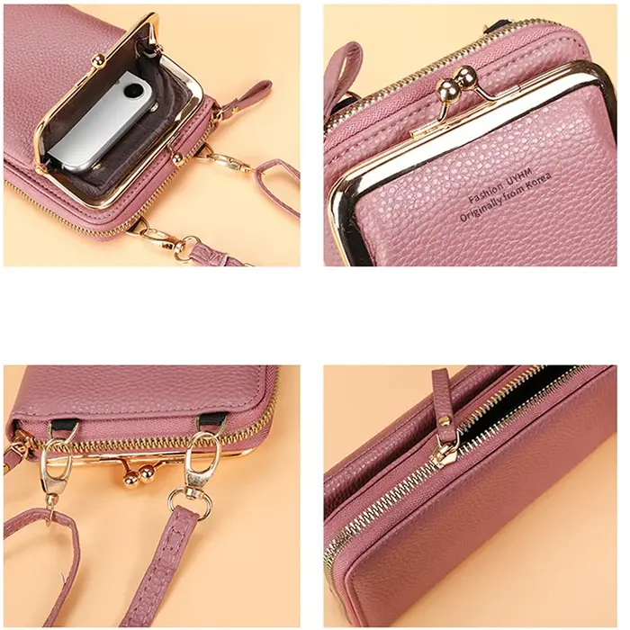 Mode petit bandoulière téléphone pochette sacs femmes Mini portefeuille en cuir épaule sac de messager dames