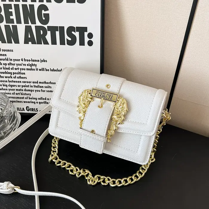 Sac fourre-tout décontracté en cuir PU pour femmes, avec fermeture de verrouillage et détails de cou