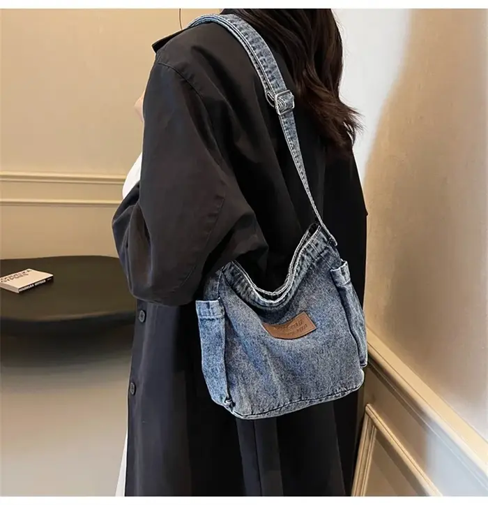 Sac à bandoulière en denim pour femmes