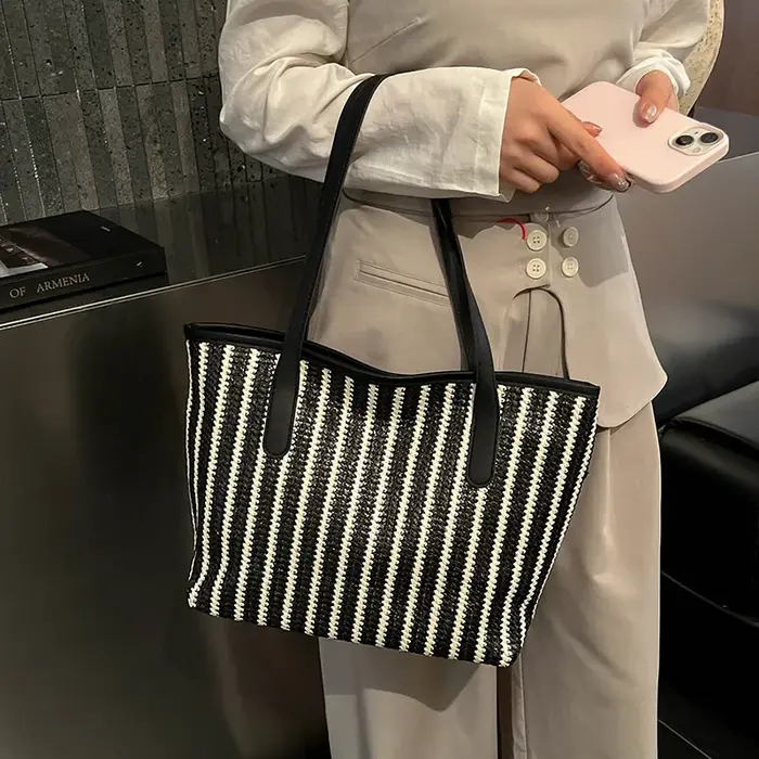 Sac fourre-tout pour femme en toile grande capacité