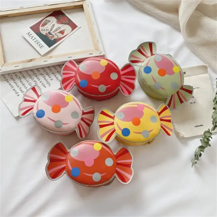Mini sac à bandoulière pour fille – Sac à main couleur bonbon avec nœud