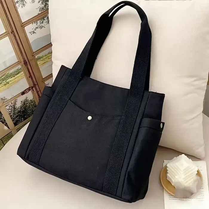 Sac fourre-tout à fermeture éclair de style voile universitaire de grande capacité – Sac de travail durable et spacieux