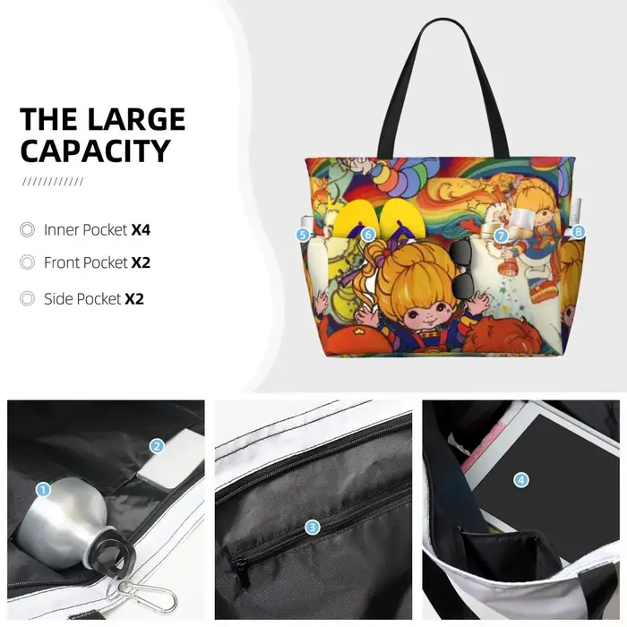 Rainbows Brite – sac fourre-tout de plage