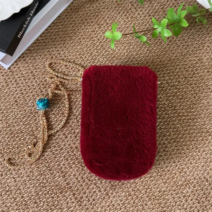Sac à bandoulière en vraie laine de mouton pour femmes