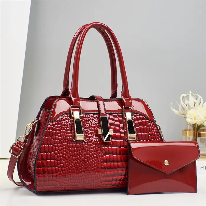 Sac à main classique motif Crocodile pour femmes, grande capacité, sac à bandoulière à la mode, marq
