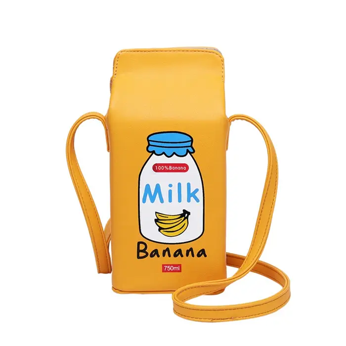 Sac à bandoulière en forme de boîte à lait pour femme