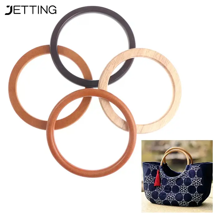 Poignée de sac en bois de 14CM pour sac à main artisanal, fourre-tout, accessoires de sac de bricolage, cintre de pièces