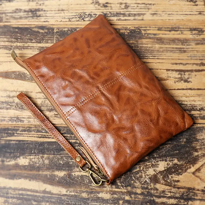 ROOG Portefeuille pochette en cuir vintage intemporel