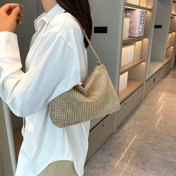 Pochette de soirée à paillettes pour femme