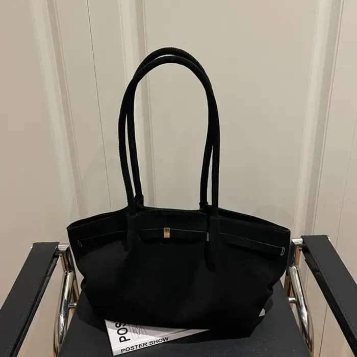 Sac à bandoulière vintage en daim pour femme, sac fourre-tout minimaliste grande capacité, sac à mai