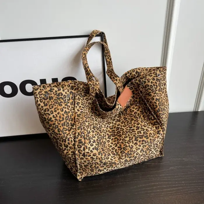 Design léopard 2023 mode coréenne Shopper grands sacs à provisions pour femmes sac à main dame sac à bandoulière grande