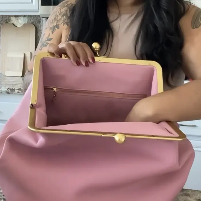 Collection Printemps Sacs à main grande capacité avec fermoir baiser pour femmes