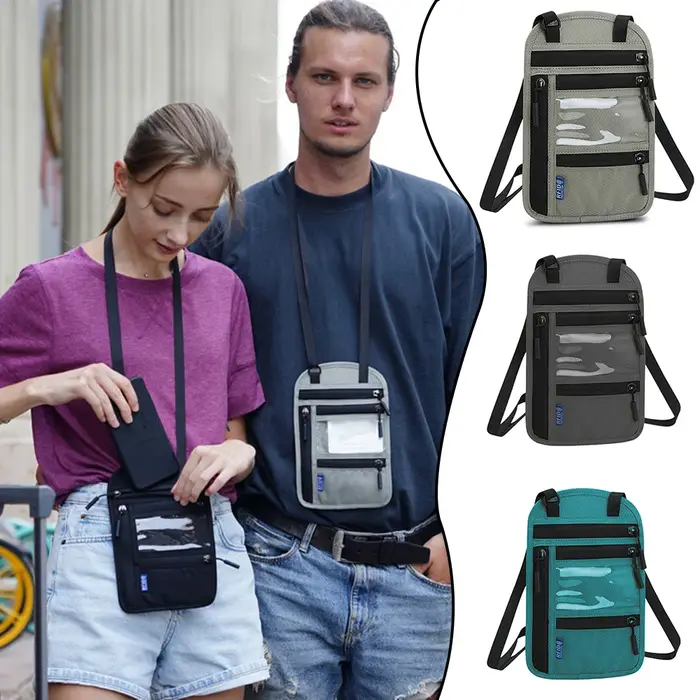Poudres de voyage pour portefeuille de cou