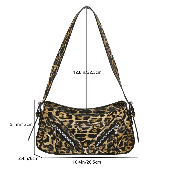 Sac à bandoulière demi-lune en cuir PU