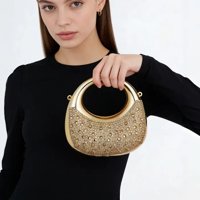 Mini sac de soirée doré