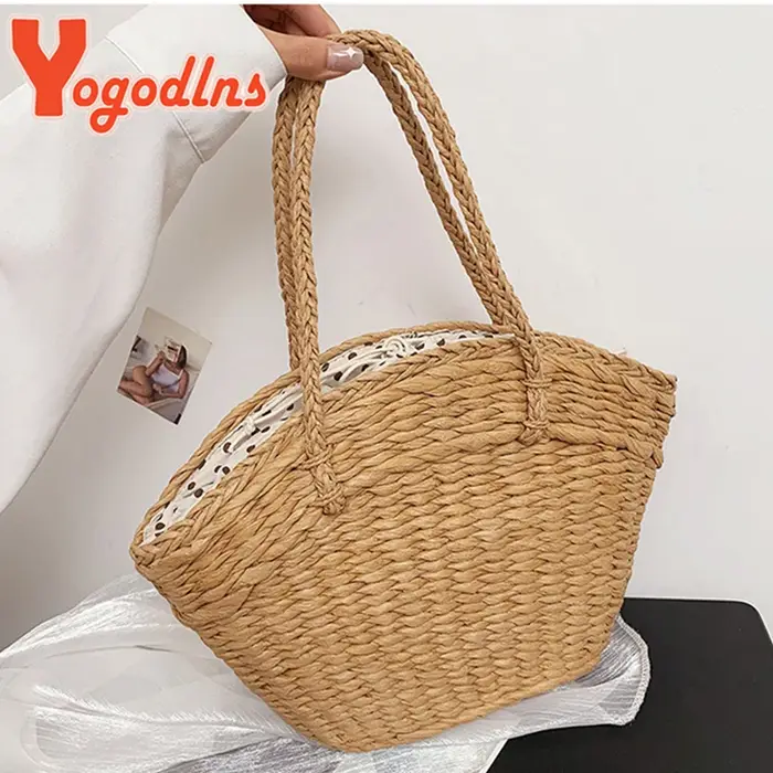 Sac à main tissé en rotin pour femmes