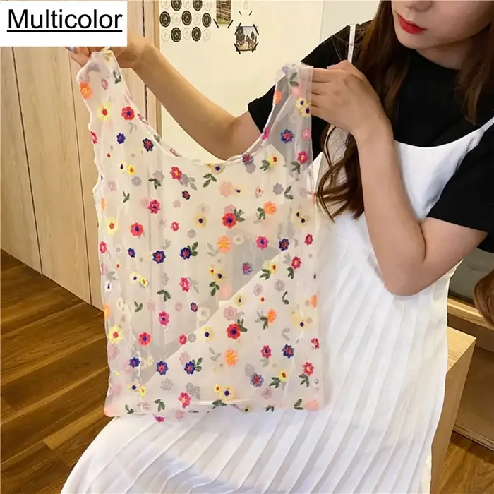 Sacs à main de mode Eco Shopping fourre-tout broderie sac