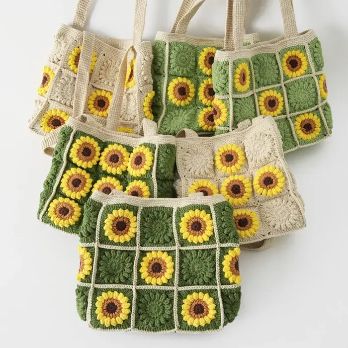 Sac au crochet fait à la main