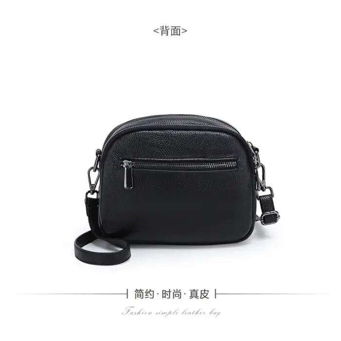 Sac bandoulière en cuir véritable gaufré croco