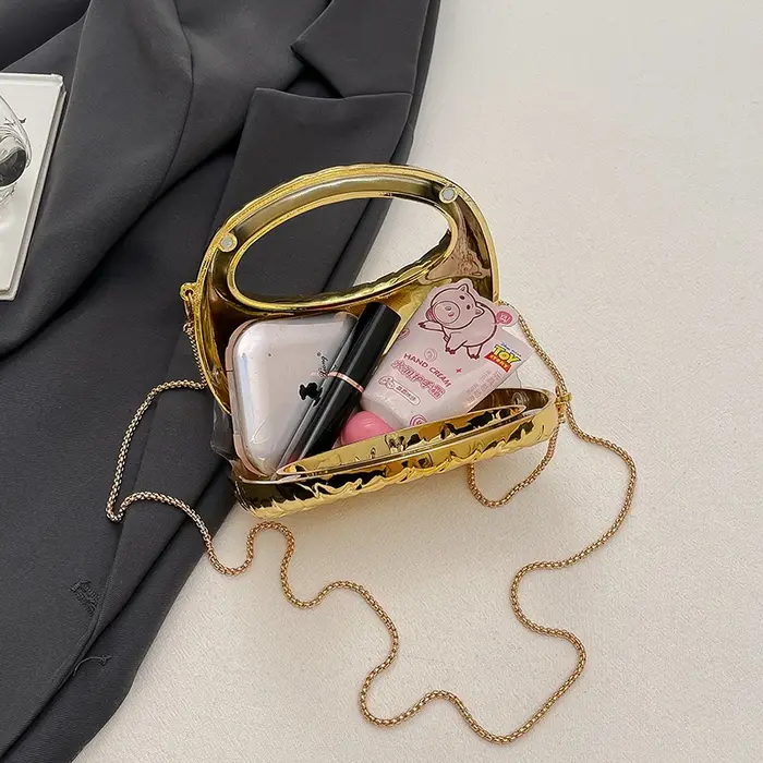 Sac de soirée doré, sacs à main et sac à main de luxe de styliste