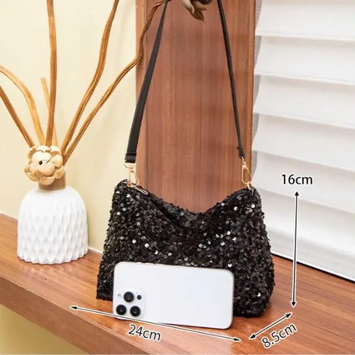 Sac à main scintillant à paillettes pour femmes