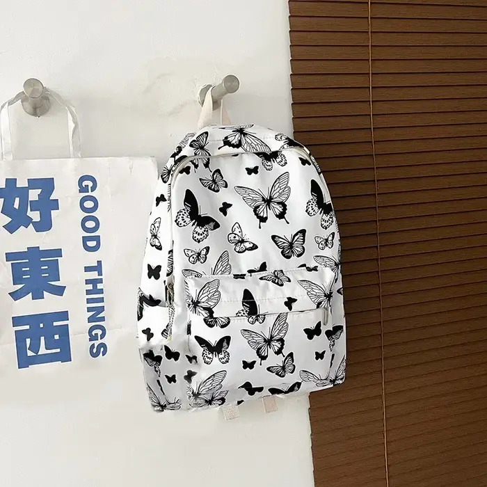 Mode papillon modèle coréen femmes sac à dos étudiant sac à dos pour l'école livre stockage et organ