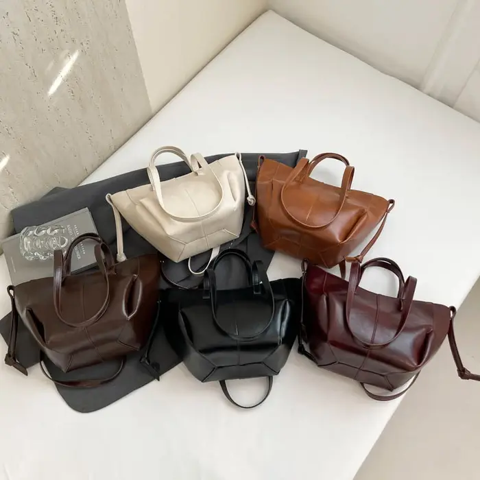 Sac à bandoulière grande capacité élégant dame sac à main fourre-tout Europe et amérique sac en cuir Pu Bobo femme Simple sac à provisions