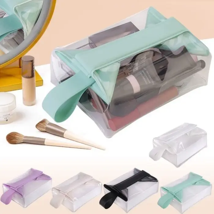 Sacs de toilette transparents à fermeture magnétique