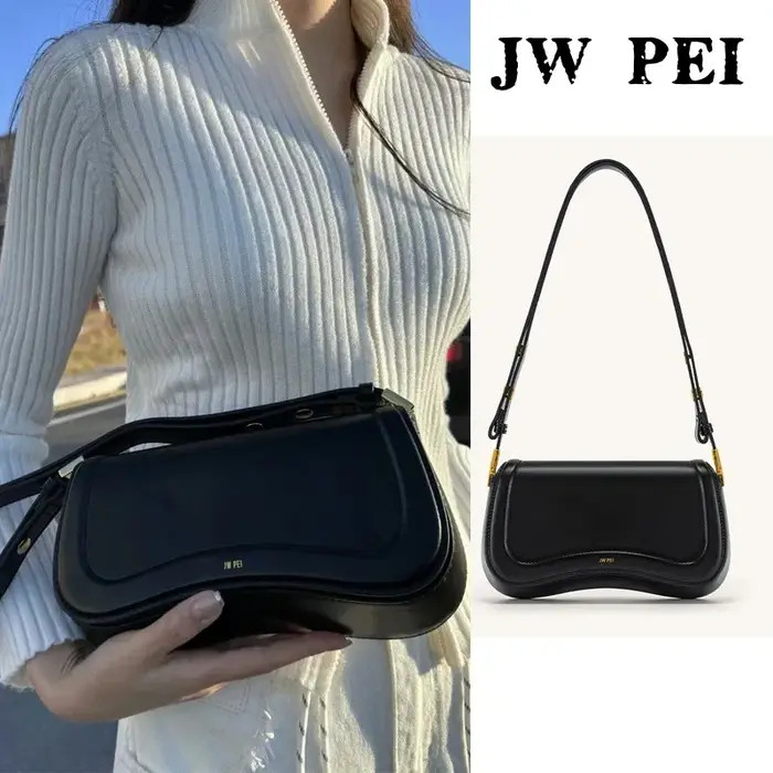 Sac bandoulière réglable en cuir véritable JW PEI Pudding Bag JOY 1C56 pour femme