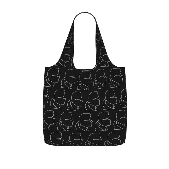 Sac fourre-tout Karl Who en toile grande capacité, sac à bandoulière, sac de courses pour femmes