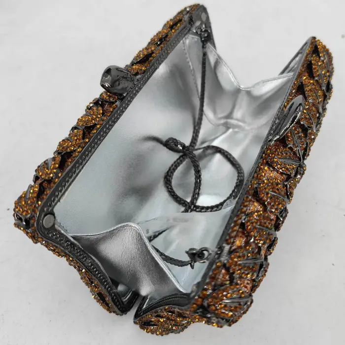 Boutique De FGG-Pochette de Soirée en Bronze pour Femme