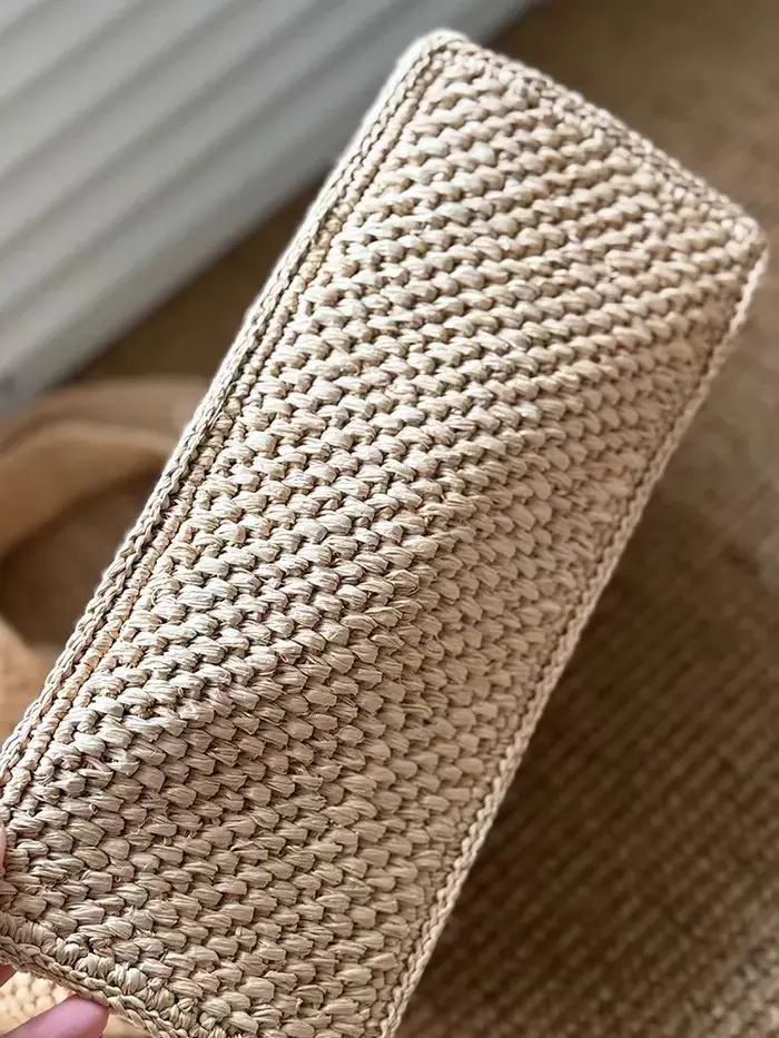 Sac cabas en raphia tressé fait main pour femme