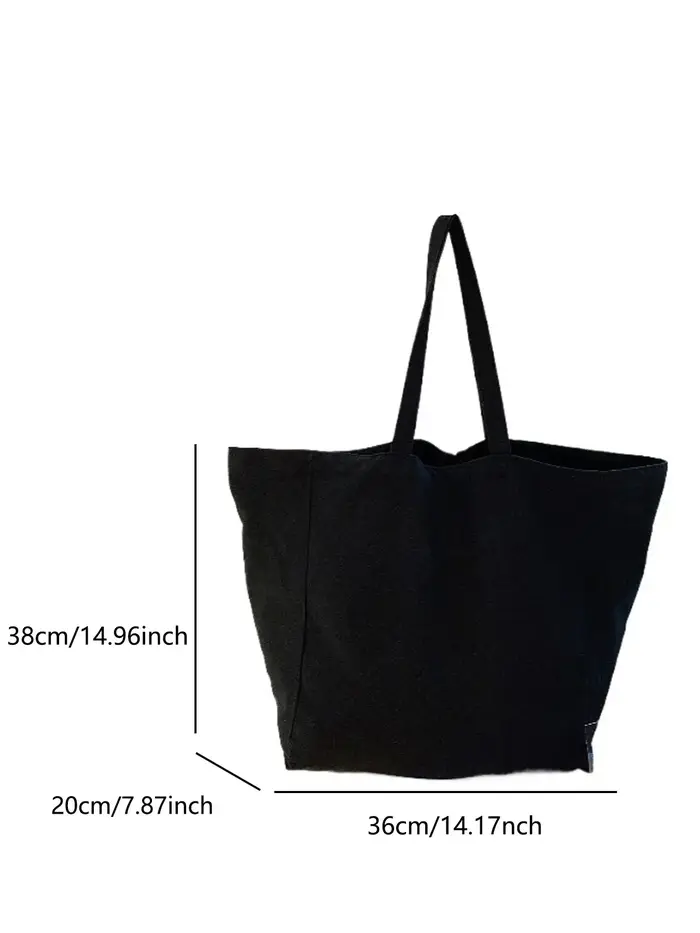 Sac fourre-tout en toile de couleur unie